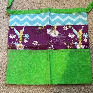 Hand made tinkerbell apron with lots of pockets